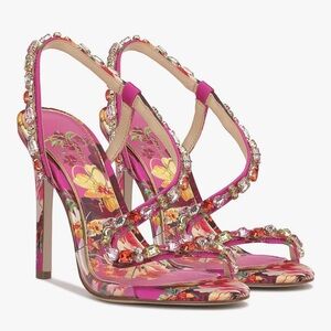 🆕 NWT Jessica Simpson Jaycin Sandals Pink Combo with Gem Embellishments Size 11